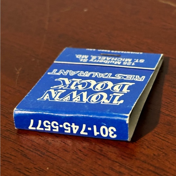 Vintage Matchbook Town Dock Restaurant St Michaels Maryland MD Matches Mulberry - Picture 10 of 12